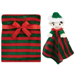 Hudson Baby Unisex Baby Plush Blanket With Security Blanket, Elf, One Size