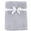 Hudson Baby Infant Plush Waffle Blanket, Gray, One Size