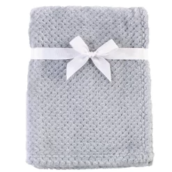 Hudson Baby Infant Plush Waffle Blanket, Gray, One Size