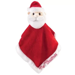 Hudson Baby Infant Animal Face Security Blanket, Santa, One Size