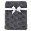 Hudson Baby Infant Plush Waffle Blanket, Charcoal, One Size