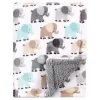 Luvable Friends Unisex Baby Plush Blanket With Sherpa Back, Elephant, One Size