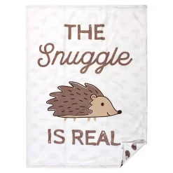 Hudson Baby Infant Plush Mink Blanket, Hedgehog, One Size