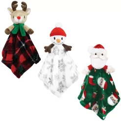 Hudson Baby Unisex Baby Animal Face Security Blanket, White Snowman, One Size