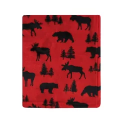Hudson Baby Unisex Baby Silky Plush And Coral Fleece Blanket, Red Moose Bear, 30x36 Inches 5 Hudson Baby Unisex Baby Silky Plush And Coral Fleece Blanket, Red Moose Bear, 30x36 Inches -Baby World 6039979 ALT2