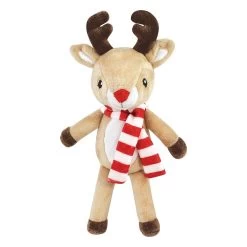 Hudson Baby Unisex Baby Plush Blanket With Toy, Rudolph And Santa, One Size -Baby World 6040033 ALT2