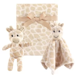 Hudson Baby Infant Plush Blanket, Security Blanket And Toy Set, Giraffe, One Size