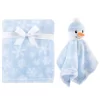 Hudson Baby Infant Plush Blanket With Security Blanket, Snowman, One Size