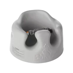 Bumbo Baby Infant Soft Foam Floor Seat With 3 Point Adjustable Harness, Gray