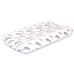 The Peanut Shell Farmhouse Feathers Changing Pad Cover