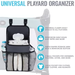 LA Baby Universal Playard Nursery Organizer & Diapers Organizer -Baby World 4503243 ALT5