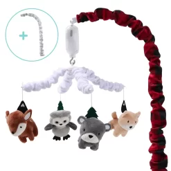 The Peanutshell Woodland Plaid Musical Mobile -Baby World 5341683 ALT2