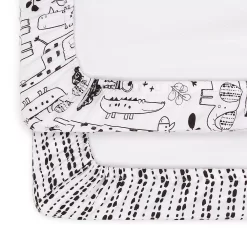 The Peanutshell Animal Stripe 2-Pack Changing Pad Cover -Baby World 5341725 ALT5