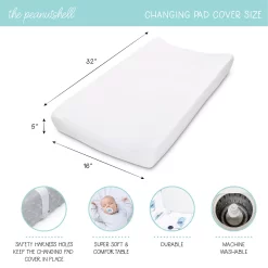The Peanutshell Animal Stripe 2-Pack Changing Pad Cover -Baby World 5341725 ALT6
