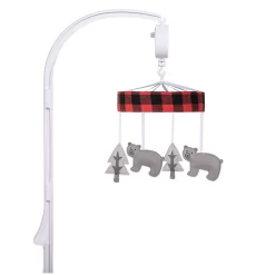 Sammy & Lou Up North Lumberjack Plaid Musical Crib Mobile