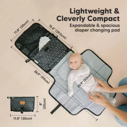 KeaBabies Portable Diaper Changing Pad, Waterproof Foldable Baby Changing Mat, Portable Changing Pad Kit -Baby World 6018548 ALT2