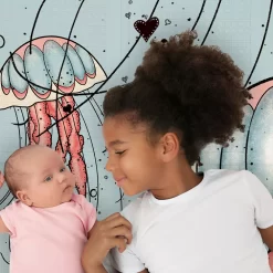 JumpOff Jo - Large Padded, Foam Play Mat 70 In. X 59 In. - Original 3 -Baby World 6054652 ALT3