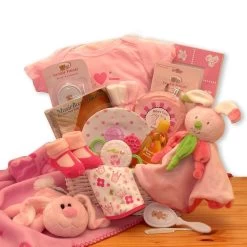 GBDS Hunny Bunny's New Baby Gift Basket - Baby Bath Set - Baby Girl Gifts - New Baby Gift Basket