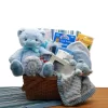 GBDS My First Teddy Bear New Baby Gift Basket - Blue - Baby Bath Set - Baby Boy Gift Basket