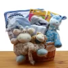 GBDS Jungle Safari New Baby Gift Basket - Blue - Baby Bath Set - Baby Boy Gift Basket
