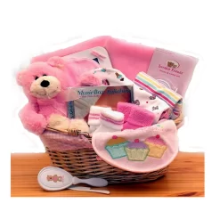 GBDS Simply The Baby Basics New Baby Gift Basket- Blue - Baby Bath Set - Baby Boy Gift Basket