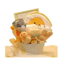 GBDS Bath Time Baby New Baby Basket-Yellow- Baby Bath Set New Baby Gift Basket