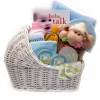 GBDS Welcome Baby Bassinet New Baby Basket-Blue - Baby Bath Set - Baby Boy Gift Basket